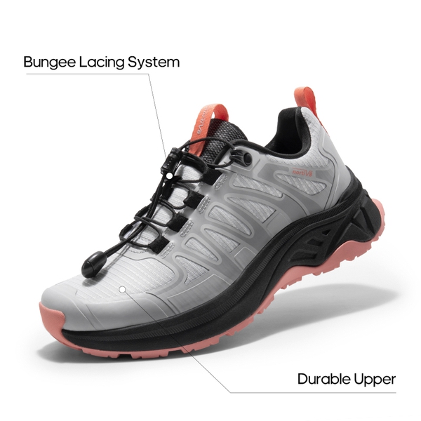 Women's Non-Slip Lightweight Hiking Shoes - GREY PINK - 2